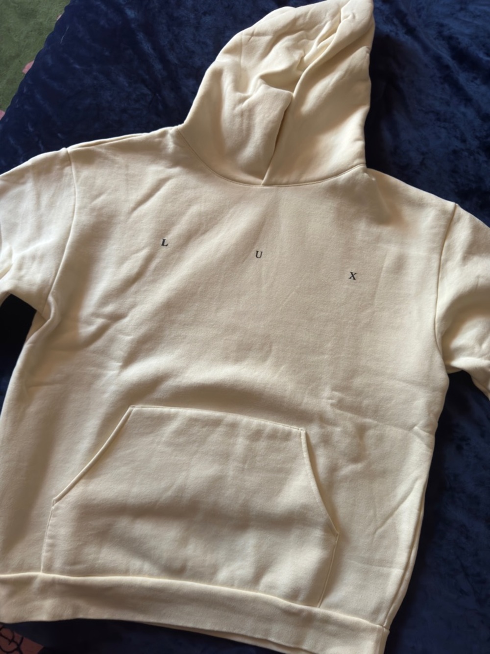 Lux Minimalist Cream Hoodie